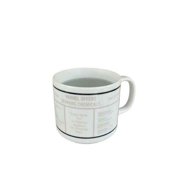 Henkel Paper Chemical Porcelain Coffee Tea Mugs Color Fades When Hot Set Of 6 - Picture 8 of 12